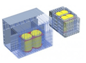 Afbeelding FEM-analyse stabiliteit opslagtanks zeetransport