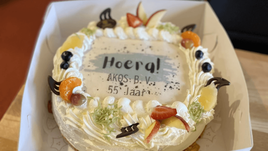 Taart ten behoeve van het 55 jarig bestaan van AKOS